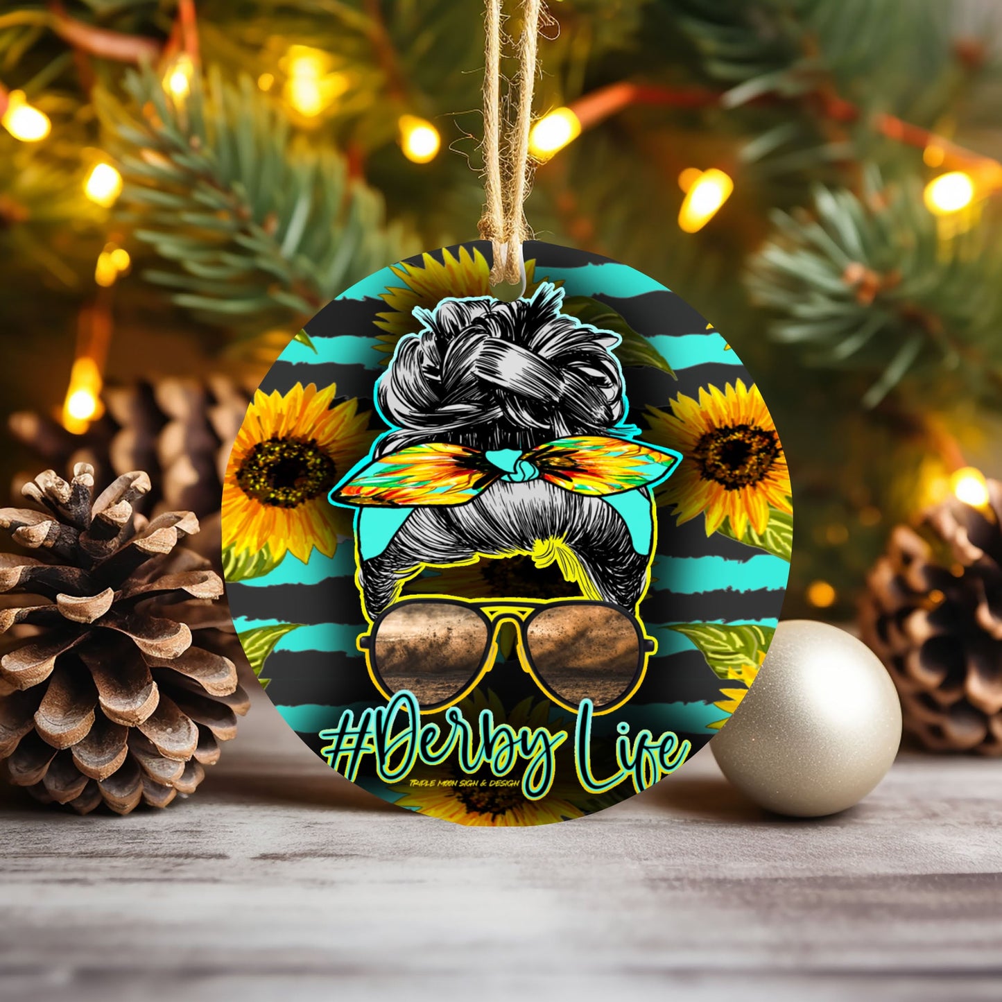 Sunflower Derby Life Christmas Ornament