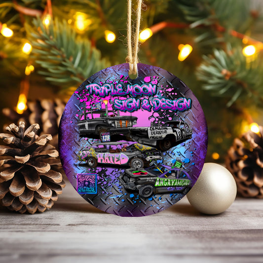 TMS&D Exclusive Demolition Derby Christmas Ornament